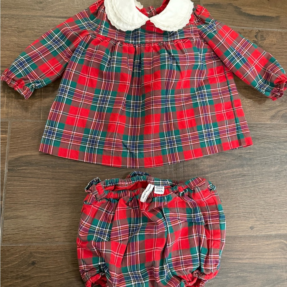 Janie and jack Plaid Baby Dress with Bloomers 2024